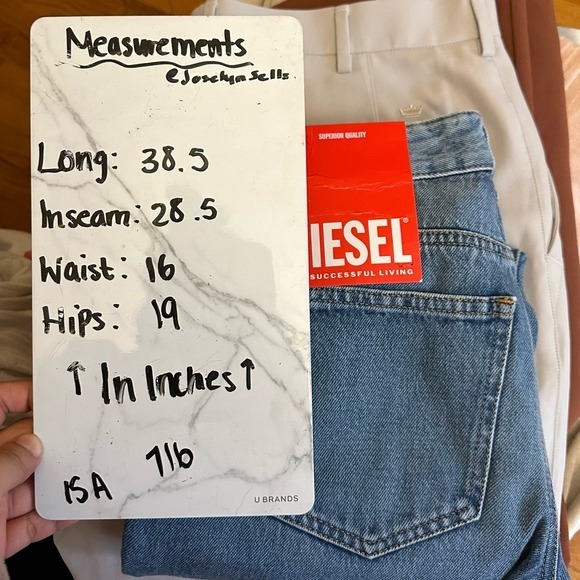 Diesel Straight Jeans 2002 5-Pocket Slim Fit Low Waist Jeans Size W28 L30 - Picture 5 of 16